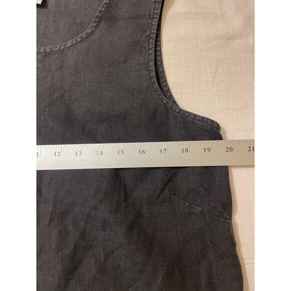 Click by Color Me Cotton Women's Size Large Linen Tank Top Sleeveless Shirt - Picture 5 of 6